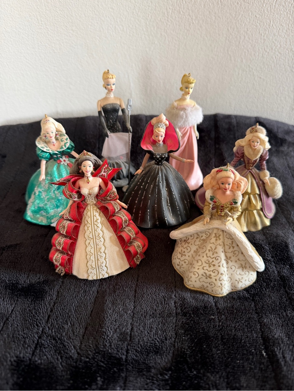 Hallmark Dolls Assortment - Red, Black, Pink, Green, Gold, White